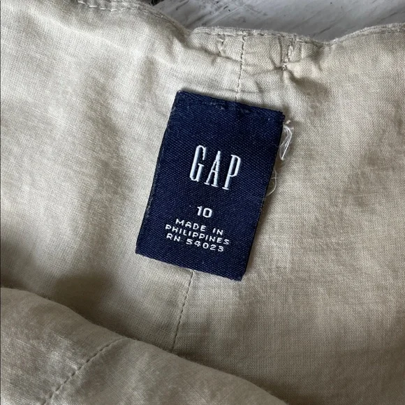 Vintage GAP Cream A-Line Women's Skirt, Linen
